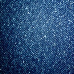 Distressed blue denim fabric texture closeup with subtle fraying and fading effects, indigo dye, cotton twill