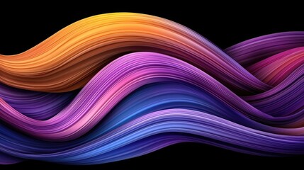 Poster - Dynamic color waves abstract digital art vibrant background creative environment artistic perspective