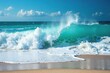 © ทรัพย์ทวี แก้วไพฑูรย - Ocean waves crashing against the shore with foamy surf and spray, surf, ocean