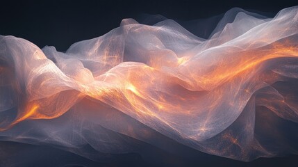 Poster - Red heartbeat waveform in a glowing abstract style, set against a pure black background for dramatic effect.