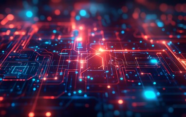 Aufkleber - A digitalinspired design concept background, featuring neon hues, futuristic patterns, and glowing elements for a hightech, edgy look