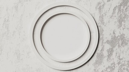 Poster - Minimalist Gray Border Design, Simple textured gray frame surrounding a pristine white center, perfect for modern decor or branding projects