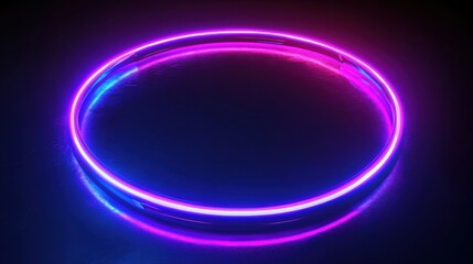 Poster - Futuristic neon border design, glowing edges encircle a bright white center, vibrant colors enhance modern aesthetic, ideal for digital projects