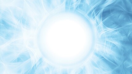 Poster - Elegant blue gradient frame surrounding a luminous white core, creating a striking visual contrast and inviting attention.