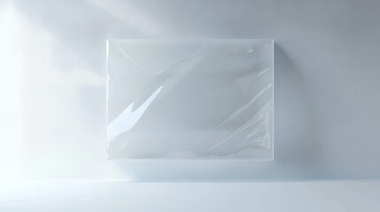 Poster - Frosted Glass Frame with Smooth White Center, elegant design, modern decor, versatile for various settings, enhances visual appeal