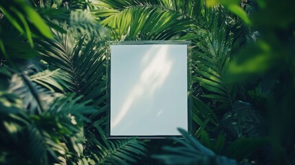 Poster - Elegant glass border encasing a pristine white core, creating a striking visual contrast and modern aesthetic