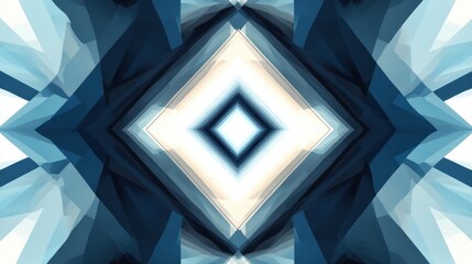 Poster - Geometric Frame with White Center, modern abstract design featuring sharp lines and a clean aesthetic, suitable for contemporary art displays
