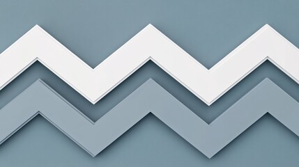 Poster - Zigzag Border Design, Abstract pattern featuring dynamic zigzag edges surrounding a smooth white central area, modern aesthetic, versatile use
