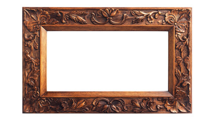 Poster - Elegant wooden frame, minimal design, pristine white center, perfect for showcasing art or personal memories, versatile decor piece