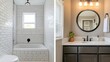 © Matcha_09 - Modern Bathroom Design with Bathtub and Stylish Vanity Lighting
