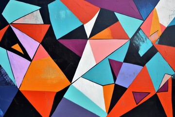 Poster - create an abstract pattern using various geometric shapes in diverse colors and sizes