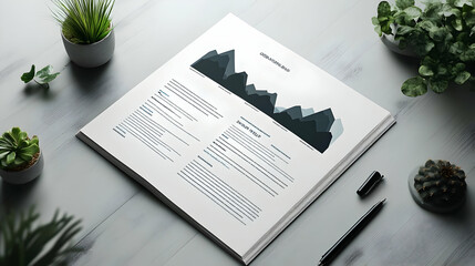 Poster - A professional document featuring a mountain graphic, showcasing information and design elements.