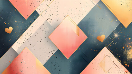 Poster - Abstract geometric design with soft colors and shapes, perfect for backgrounds or digital art.