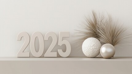 Poster - Sleek Minimalist Composition with Modern Typography and Natural Elements for Contemporary Design Aesthetics