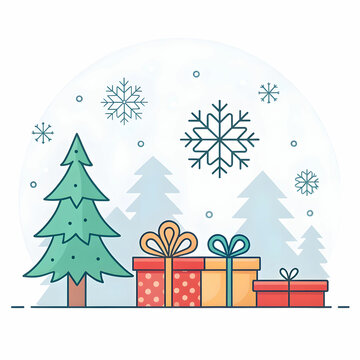christmas and new-year background with ornament