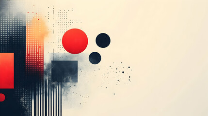 Poster - Abstract design featuring geometric shapes and gradients in a modern artistic style.