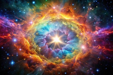 Wall Mural - supernova nebula: cosmic explosion, star birth, celestial phenomena, galactic dust, astrophotography