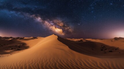 Milky Way over Desert Dunes