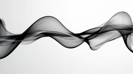 Poster - A dynamic display of swirling black and grey smoke forms unique patterns against a light background, captivating viewers with its fluid motion and elegance.