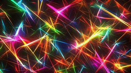 Poster - Dynamic colorful light patterns abstract digital art vibrant environment modern aesthetic energetic concept