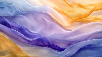 Poster - Flowing fabric patterns abstract art textile design soft colors artistic view visual harmony