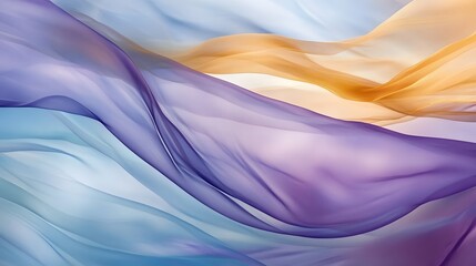Poster - Flowing fabric dance abstract background digital art soft colors aesthetic view motion and texture