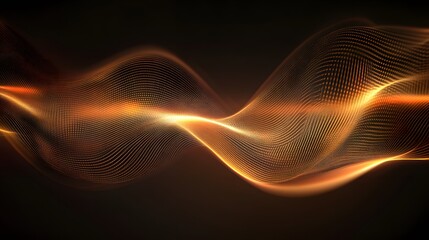 Poster - Dynamic light wave patterns digital space abstract art dark background artistic viewpoint fluid motion concept