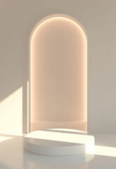 Poster - Minimalist modern art building space structure abstract 3d tunnel

