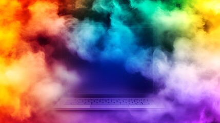 Poster - Creative technology showcase digital workspace graphic design colorful environment abstract viewpoint