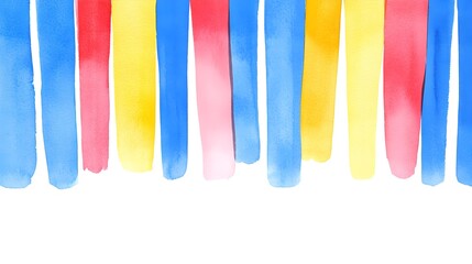 Poster - Colorful watercolor streaks art studio digital illustration creative space aesthetic perspective