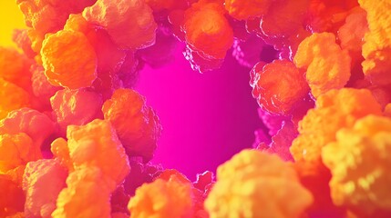 Poster - Vibrant colorful abstract explosion digital art visual design studio close-up perspective