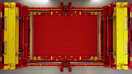 Poster - Aerial overview of high-tech industrial automation in manufacturing