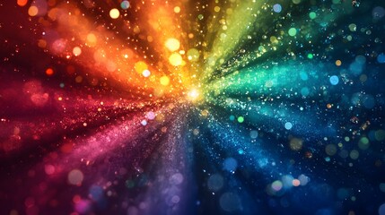Poster - Radiant light burst abstract background digital art vivid colors vibrant environment creative concept