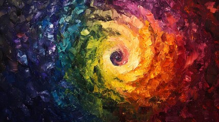 Poster - Dynamic swirl of colors abstract art digital creation vibrant spectrum artistic perspective colorful composition