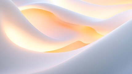 Poster - Flowing abstract light patterns digital art soft environment ethereal viewpoint serene concept for visualization