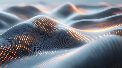 Poster - Dynamic motion patterns digital landscapes abstract graphics virtual environment close-up futuristic design concepts
