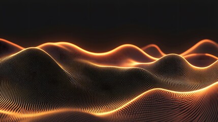 Poster - Dynamic light waves visualization abstract environment digital art futuristic viewpoint motion concept