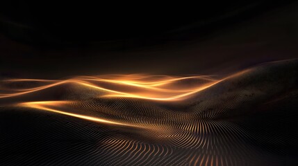 Fototapete - Dynamic light waves abstract digital art modern aesthetics creative space close-up view visual harmony