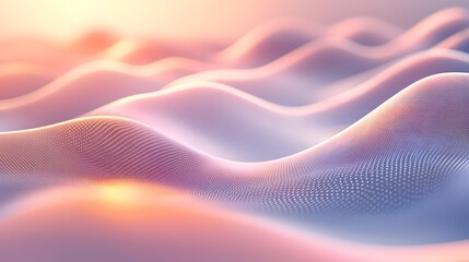 Poster - Fluid motion waves abstract landscape digital art serene environment close-up view contemporary concept