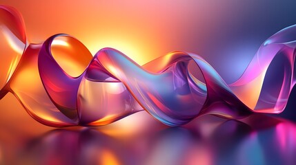 Poster - Dynamic colorful waves abstract art digital render vibrant background close-up view fluid motion concept