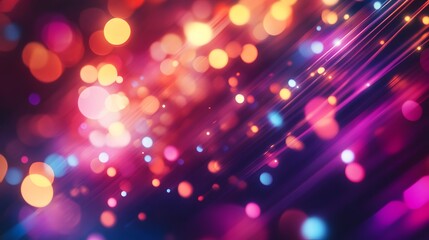 Poster - Colorful light bokeh effects digital photography abstract art vibrant atmosphere close-up visual concept