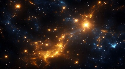 Wall Mural - exploration of cosmic phenomena outer space digital art galactic environment wide angle astronomy in