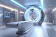 © Digital ArT - Hospital radiology room with 3d rendering mri scanner machine
