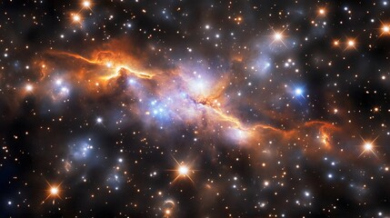Poster - Cosmic explosion event outer space astrophotography stellar environment celestial viewpoint universe concept