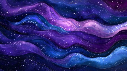 Poster - Celestial waves of color digital art space abstract environment vibrant viewpoint cosmic concept