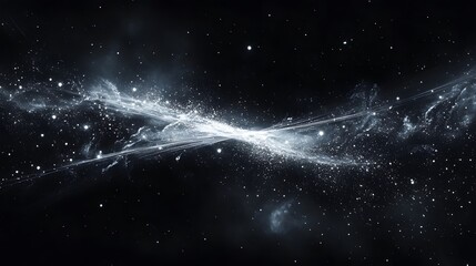 Poster - Cosmic explosion event outer space digital artwork nebula scene high contrast astrophysics concept