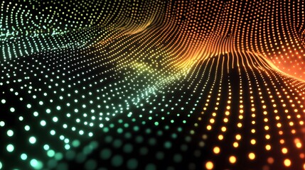 Poster - Dynamic light waves digital realm abstract visual content high-tech environment aesthetic view modern design concepts