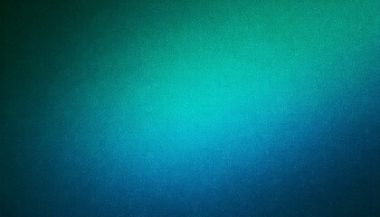 Wall Mural - teal green-blue grainy color gradient background with a glowing noise texture
