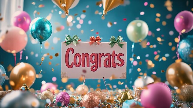 Congratulations as background image