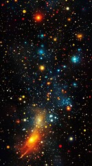Wall Mural - Exploration of distant galaxies reveals stunning colors and shapes in the universe
